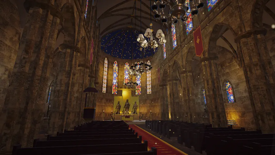 La nave de la catedral gótica