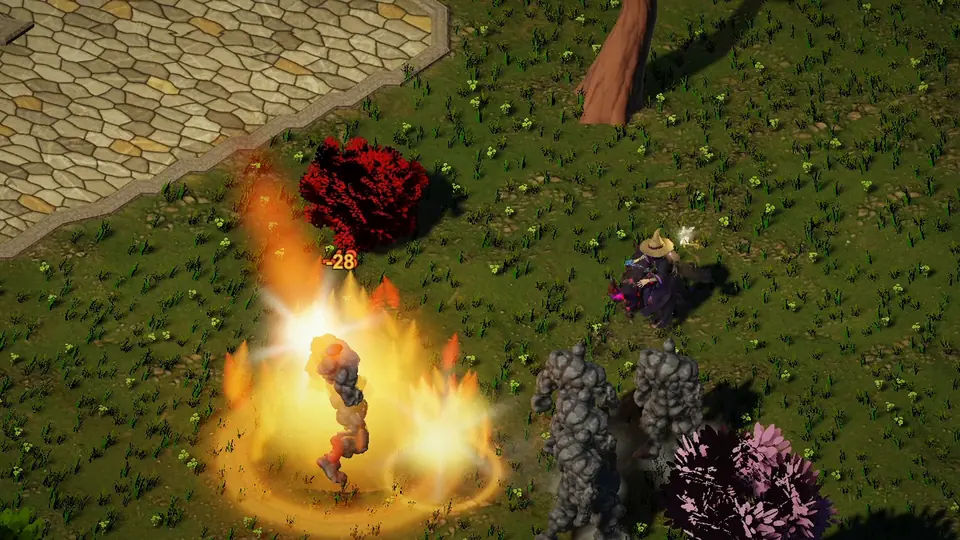 Un meteoro sobre un Stone Golem