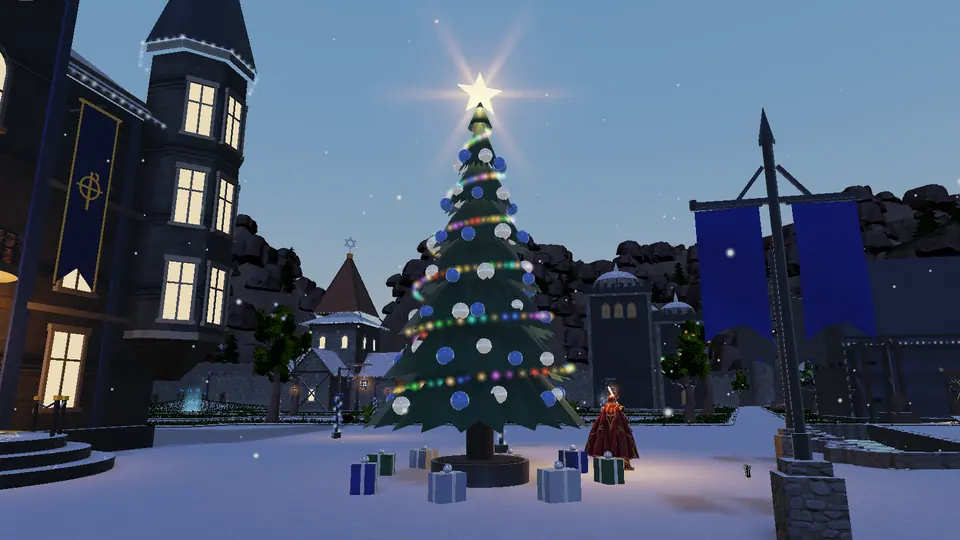 Elvine en Navidad, con nieve